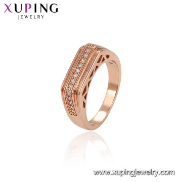 14471 Xuping wholesale1 hombres de moda anillo chapado en oro rosa anillo de joyería